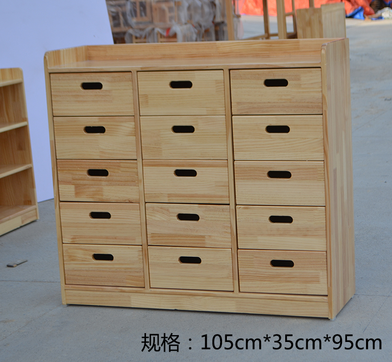 原木玩具柜系列E