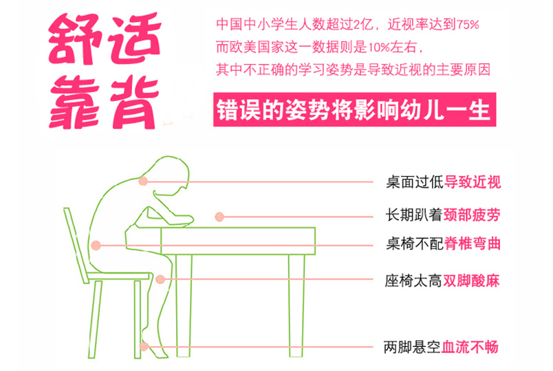兒童高檔塑料升降椅